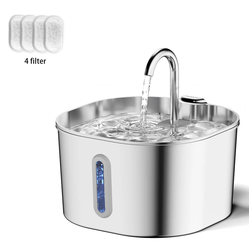 Fuente de agua de acero inoxidable USB para perros y gatos – PawDream accesorios para mascotas