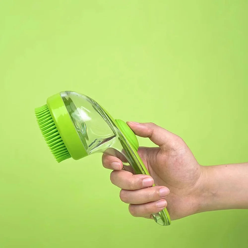 Cepillo de Baño con Dispensador para Perros y Gatos