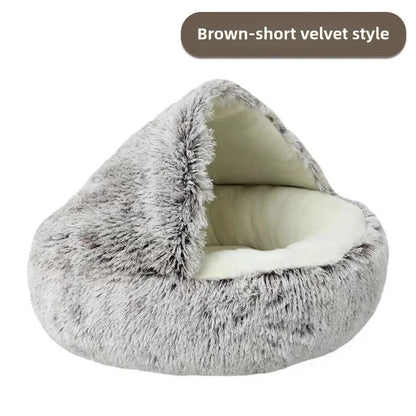 Cama Suave de Felpa Cálida para Mascotas – Otoño/Invierno