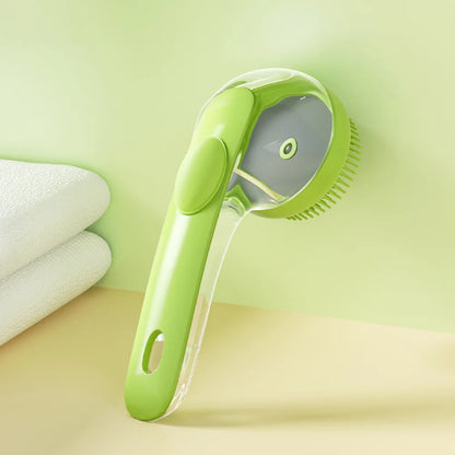 Cepillo de Baño con Dispensador para Perros y Gatos