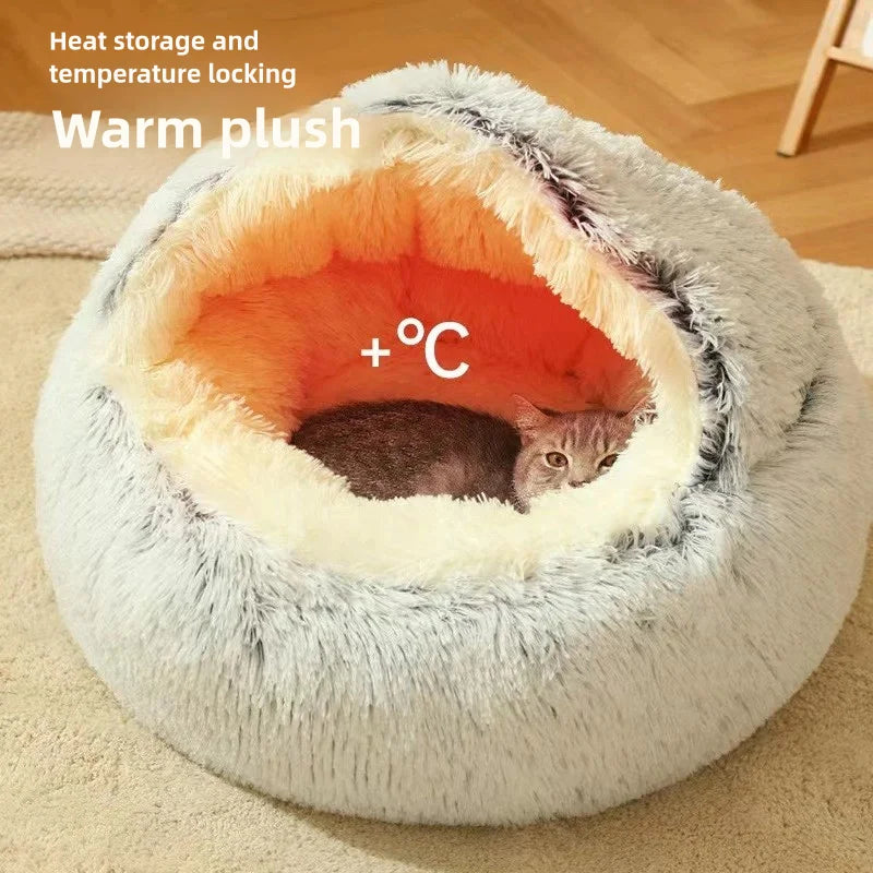 Cama Suave de Felpa Cálida para Mascotas – Otoño/Invierno