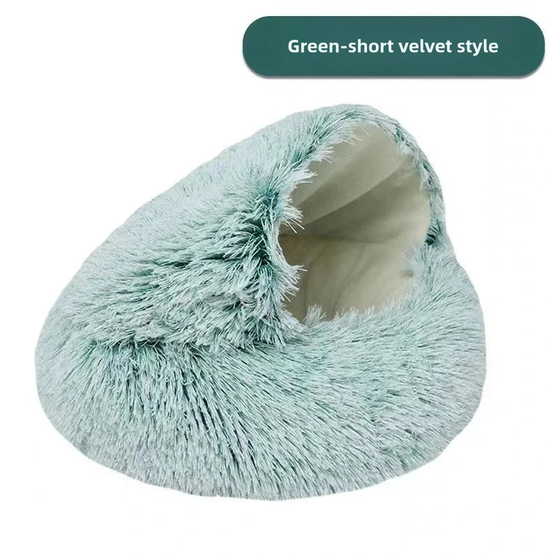Cama Suave de Felpa Cálida para Mascotas – Otoño/Invierno