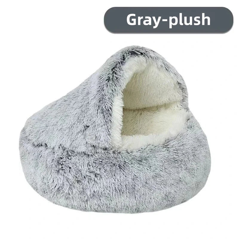 Cama Suave de Felpa Cálida para Mascotas – Otoño/Invierno