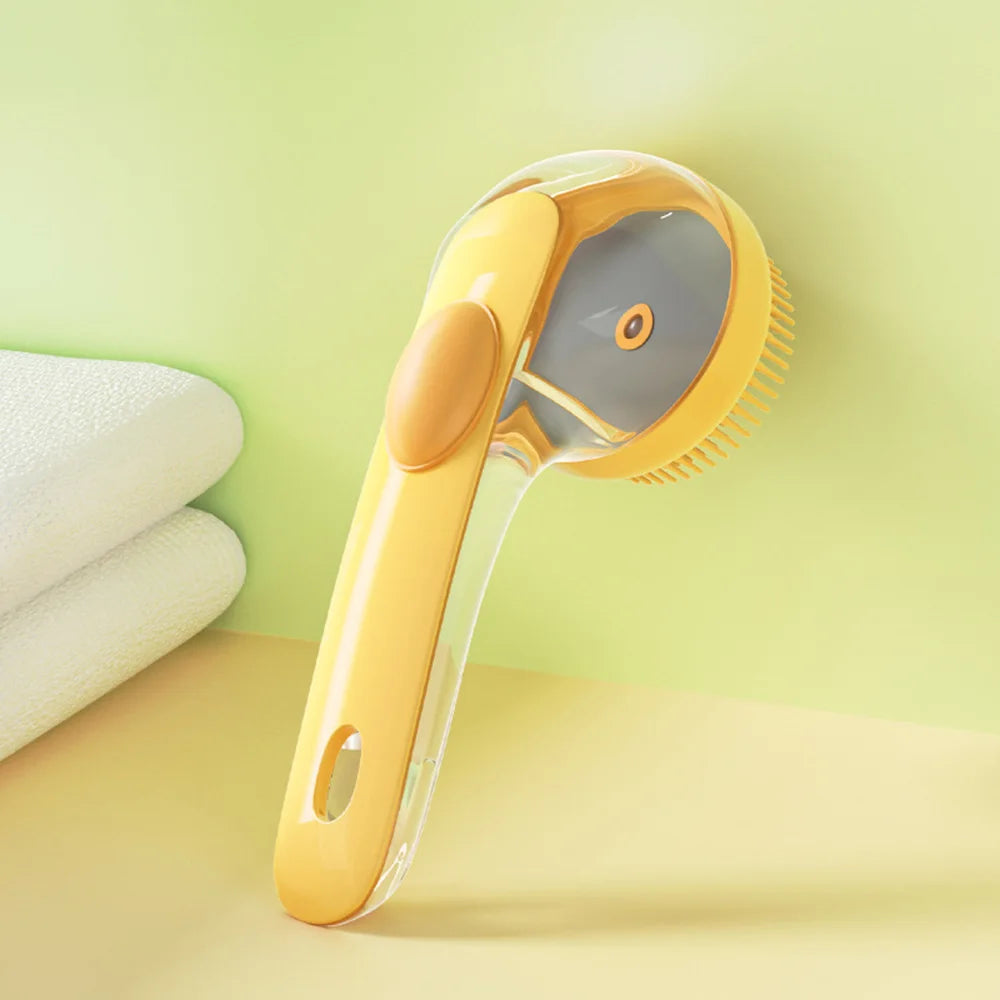 Cepillo de Baño con Dispensador para Perros y Gatos