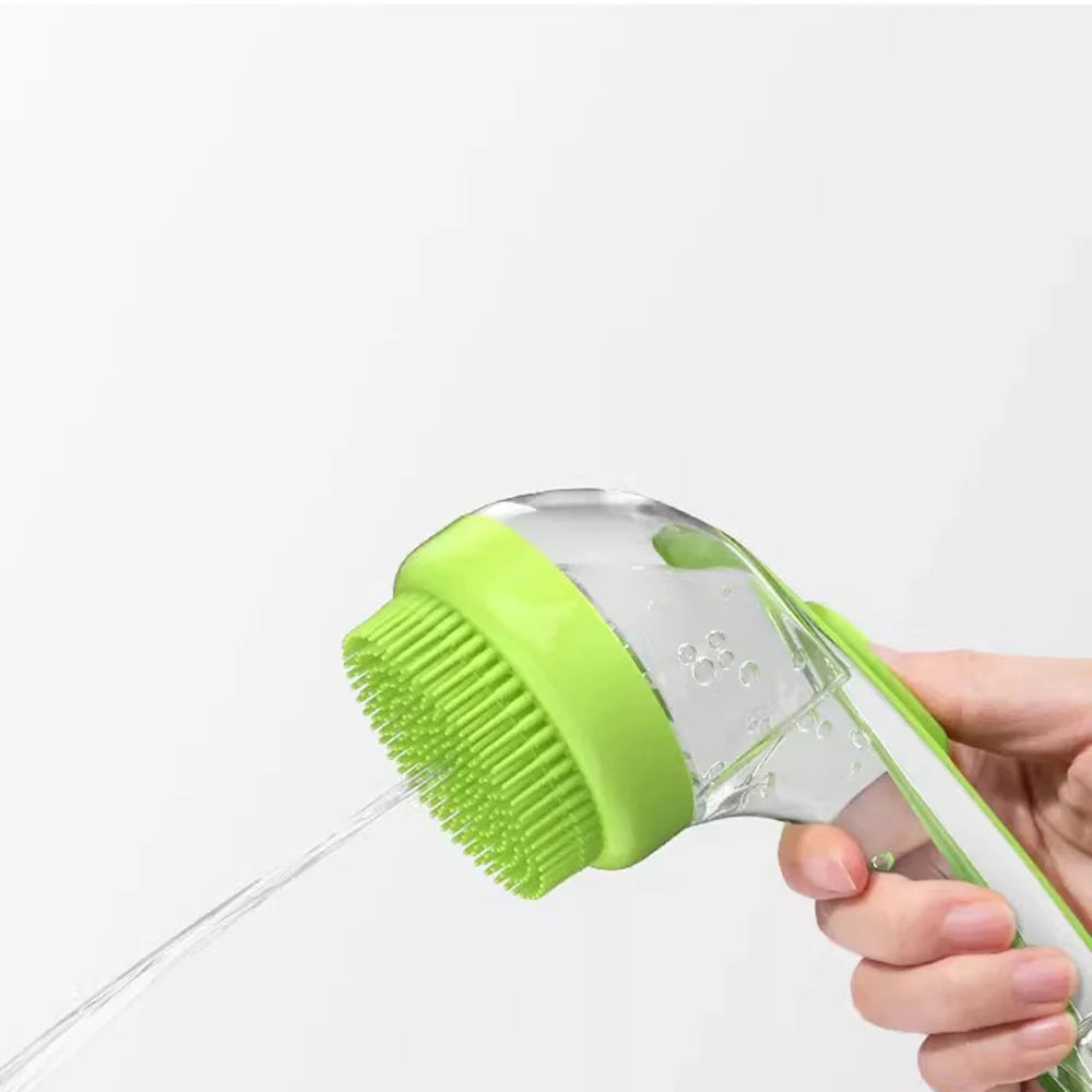 Cepillo de Baño con Dispensador para Perros y Gatos