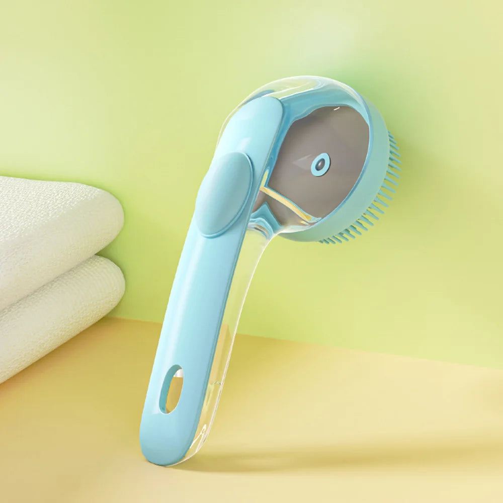 Cepillo de Baño con Dispensador para Perros y Gatos