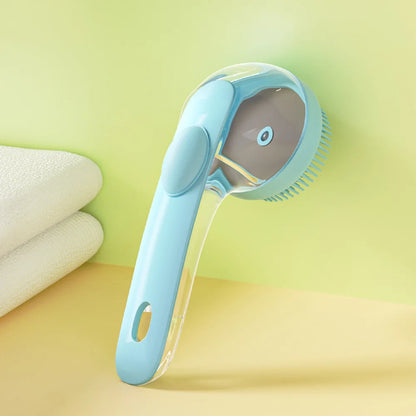 Cepillo de Baño con Dispensador para Perros y Gatos