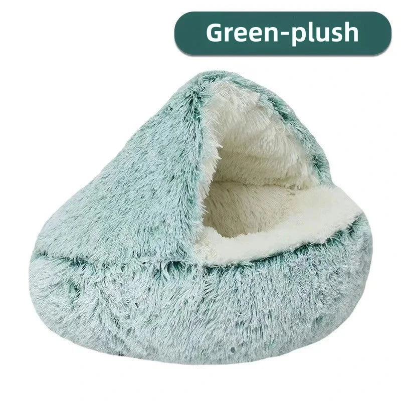Cama Suave de Felpa Cálida para Mascotas – Otoño/Invierno