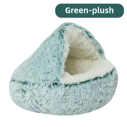 Cama Suave de Felpa Cálida para Mascotas – Otoño/Invierno