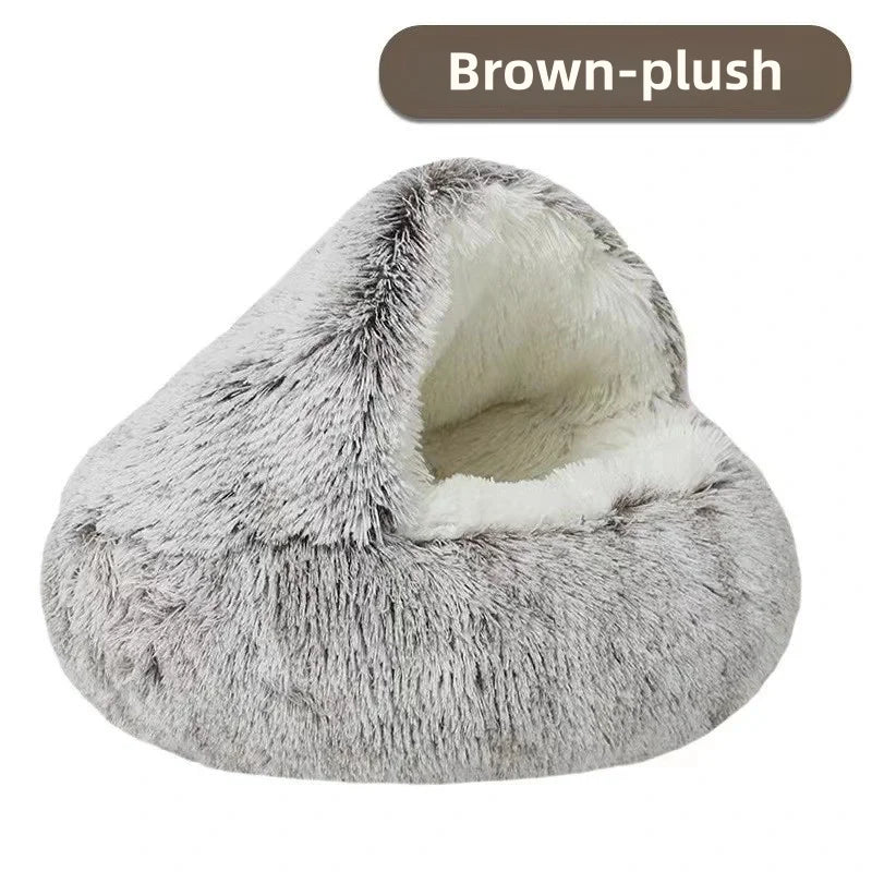 Cama Suave de Felpa Cálida para Mascotas – Otoño/Invierno