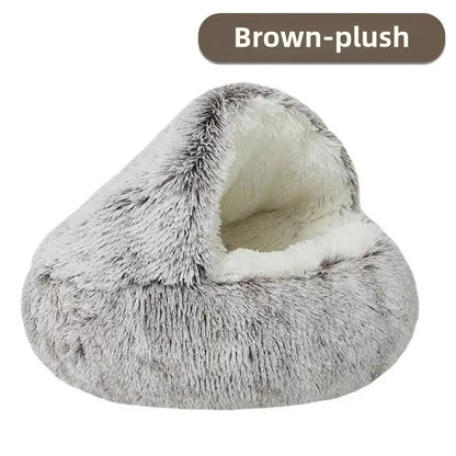Cama Suave de Felpa Cálida para Mascotas – Otoño/Invierno