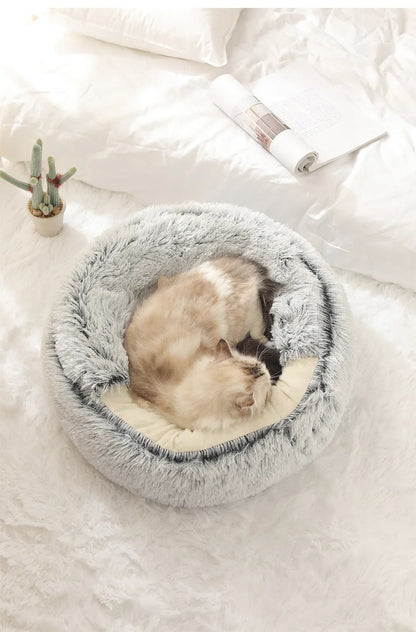 Cama Suave de Felpa Cálida para Mascotas – Otoño/Invierno