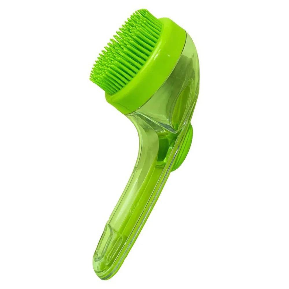 Cepillo de Baño con Dispensador para Perros y Gatos